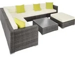 tectake&reg; Aluminium Rattan Lounge Marbella wetterfest und UV-best&auml;ndig Dicke der