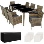 tectake&reg; Aluminium Rattan Sitzgruppe Menorca wetterfest und UV-best&auml;ndig -