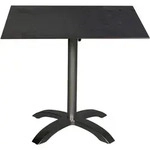 acamp&reg; ACAPLAN HPL Tisch 80x80cm - anthrazit |cemento anthrazit - Grau