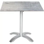 acaplan HPL Tisch 80x80 - Silber/Grau