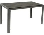 DEGAMO Gartentisch Esstisch Alutisch SORANO 70x125cm, Gestell Aluminium silbergrau,