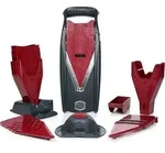 B&ouml;rner Vital Gem&uuml;sehobel Profi Set Rot/Schwarz, mit Dressing Funktion, inkl.