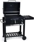 BBQ Holzkohle Grillwagen mit Deckel, Ablage und Feuerklappe, H&ouml;henregulierung...