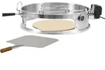 BBQ-Toro Edelstahl Pizzaring Set mit Grillspie&szlig; f&uuml;r &Oslash; 57 cm Kugelgrill -...
