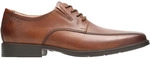 Clarks Herren Tilden Walk Oxford-Schuh, Dark Tan Lea, 41 EU - Braun - 41