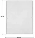 Juskys Fliegengitter mit Alu-Rahmen 110 x 130 cm f&uuml;r Fenster zum Einh&auml;ngen Wei&szlig;