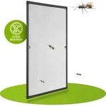 Juskys Fliegengitter mit Alu-Rahmen 110 x 130 cm f&uuml;r Fenster zum Einh&auml;ngen...