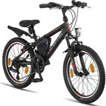 Licorne Bike Guide Premium Mountainbike Shimano,Zoll:20;Farbe:Schwarz/Rot/Grau -