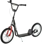 HOMCOM Tretroller Kinderroller Scooter Cityroller Luftreifen verstellbar Schwarz -