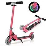 COSTWAY Kinder Roller mit LED R&auml;dern, Cityroller h&ouml;henverstellbar, Kinder...