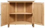 vidaXL Eckschrank 80x33,5x78 cm Massivholz Eiche - Braun