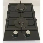 Hirogas Gaskochfeld 2 Brenner Glaskeramik Schwarz Einbau 30cm Erdgas LPG -...