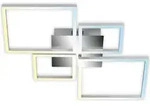 LED Deckenleuchte Fernbedienung CCT chrom 40W dimmbar Metall Briloner - Grau/Silber