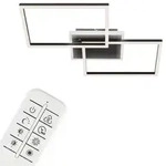 LED Deckenleuchte CCT Dimmbar Fernbedienung Timer 40W schwarz Metall Briloner -