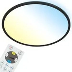 LED Panel Dimmbar Fernbedienung Ultraflach CCT 22 W schwarz Kunststoff Briloner -