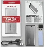 Axagon EEM2-SG2 SuperSpeed+ USB-C - M.2 NVMe & SATA SSD RAW box, SSD-Geh&auml;use, M.2,