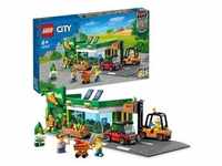 LEGO 60347 City Supermarkt, Spielzeug-Shop, inkl. Auto, Gabelstapler und