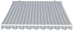 Gelenkarmmarkise 295x200cm Markise Balkon Terrasse Sonnenschutz Grau Wei&szlig;...