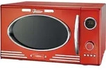 Melissa 16330129 - Mikrowelle mit Grill - 23L - 800W - Metallic rot - Silber/Rot