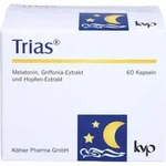 Trias Kapseln mit Melatonin, Griffonia-Extrakt und Hopfen-Extrakt, 60 St. Kapseln