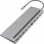 HAMA USB-C-Dockingstation 10 Anschl&uuml;sse - Grau