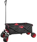 Wiltec Faltbarer Bollerwagen mit Kunststoffr&auml;dern, Faltbollerwagen f&uuml;r 80 kg...