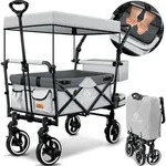 KESSER&reg; Bollerwagen Faltbar GTS-9100 mit Dach Handwagen Transportwagen klappbar