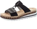 Rieker Damen Sandalen, V7947-00, schwarz, Gr.36 - Schwarz - 36
