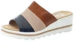 Rieker Damen Pantoletten Keilabsatz Clogs 67492-14, Gr&ouml;&szlig;e:37 EU, Farbe:Blau - Blau