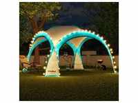 LED Event Pavillon 3,6 x 3,6m DomeShelter Garten Pavillion inkl. Solarmodul Pavilion