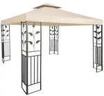 Ersatzdach mit PVC-Beschichtung - Farbe: BEIGE - mit Kaminabzug - Beige