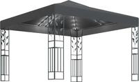 vidaXL Pavillon mit LED-Lichterkette 3x3 m Anthrazit