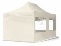 3x4,5m Faltpavillon Pavillon Partyzelt Gazebo Stahl 30mm, 4 Seitenteile,