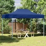 vidaXL Partyzelte 17 pcs Blau mit blauem Rahmen Oxford-Stoff - Blau