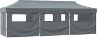 vidaXL Faltzelt Partyzelt Pop-Up mit 8 Seitenw&auml;nden 870x291x315 cm Anthrazit