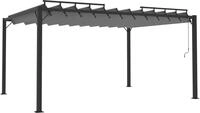 vidaXL Pergola mit Lamellendach 3x4 m Anthrazit Stoff und Aluminium
