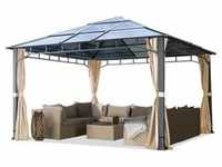 Gartenpavillon 4x4 m Polycarbonat Dach ca. 8 mm Pavillon 4 Seitenteile...