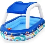 Bestway&reg; Family Pool mit Sonnenschutzdach Sea CaptainTM 213 x 155 x 132 cm -
