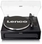 Lenco LS-430BK Plattenspieler 4 eingebaute Lautsprecher Audio-Technica Schwarz -