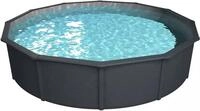 Steinbach Stahlwand Swimming Pool Set "Nuovo de Luxe" anthrazit / silbergrau &Oslash; 550 x