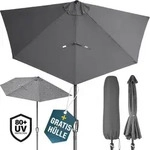 KINGSLEEVE&reg; Sonnenschirm Halbrund 2,7m Abdeckung UV-Schutz 80+ Balkon Terrasse