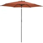 KINGSLEEVE&reg; Sonnenschirm 300cm UV Schutz 80+ Abdeckung Kurbel Knickbar Rund Balkon