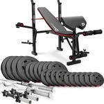 Hop-Sport zusammenklappbare Hantelbank HS-1055 - mit Curlpult, Butterfly und