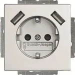 Busch-Jaeger SCHUKO-2x USB Steckdose 20 EUCB2USB-83 2CKA002011A6271 - Silber