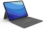 Logitech Combo Touch, QWERTY, Spanisch, Trackpad, 1,9 cm, 1 mm, Apple - Grau