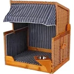 Hundestrandkorb - bene living - gestreift/blau - PE beige - inkl. Schutzh&uuml;lle - Blau