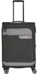 Travelite Viia Reisekoffer M Trolley Koffer 67cm 4 Rad / Rollen Dehnfalte TSA - Grau