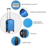 MONZANA Koffer Handgep&auml;ck Trolley mit TSA Schloss Zwillingsrollen Teleskopgriff
