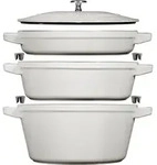 La Cocotte Kochtopfset 3-teilig - Wei&szlig;