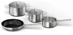Siemens HZ9SE040 Kochgeschirrset 4-teilig Antihafteigenschaft Edelstahl - Silber